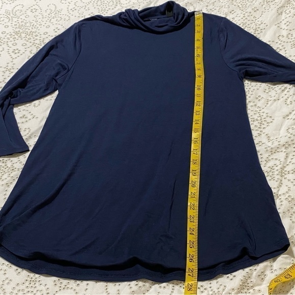 H by Halston modal blend navy turtleneck size S - Picture 7 of 7